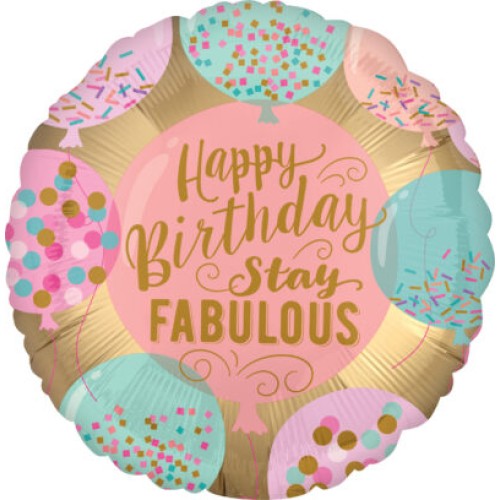 Balloon 'Happy birthday, Stay fabulous'